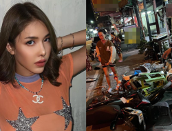 Aktris Cantik Elle Kamonwan Alami Kecelakaan di Jalan Raya
