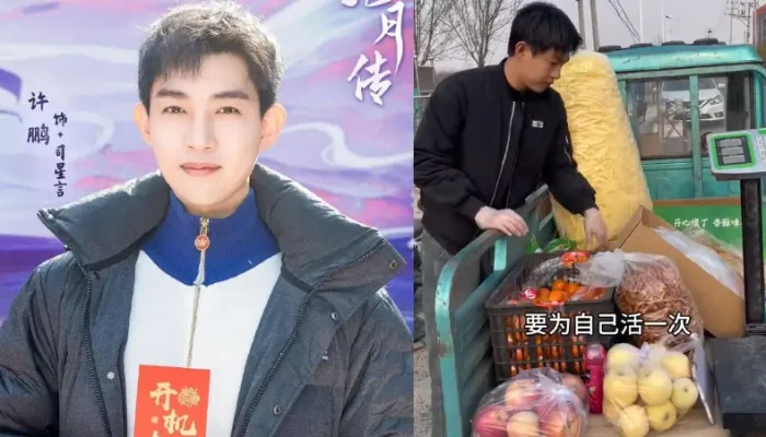 Chinese Actor Xu Peng Leaves Entertainment Industry to Seller at Local Market
