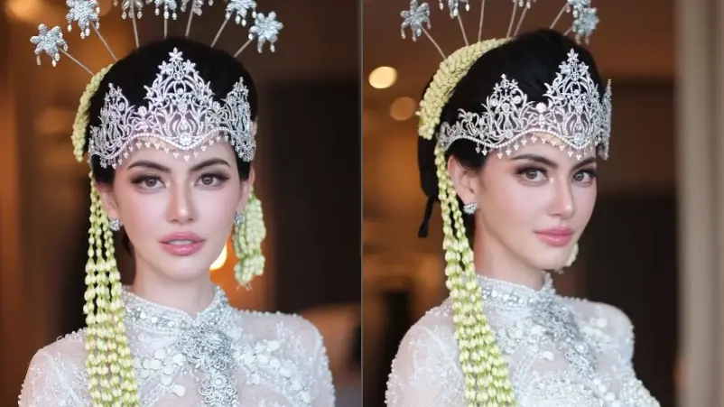 Aktris Thailand Mai Davika Tampil Cantik Kenakan Busana Pengantin Adat Sunda Lengkap