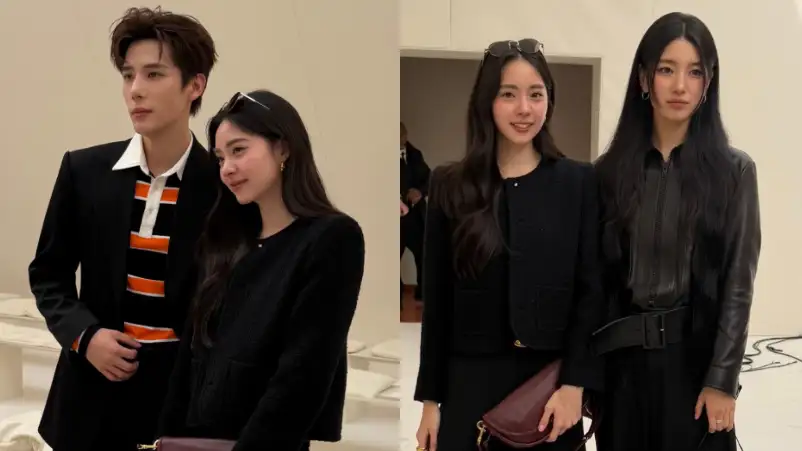 Momen Langka di Paris Fashion Week! EarnEarn Fatima Ketemu Wang Anyu dan Sun Qian
