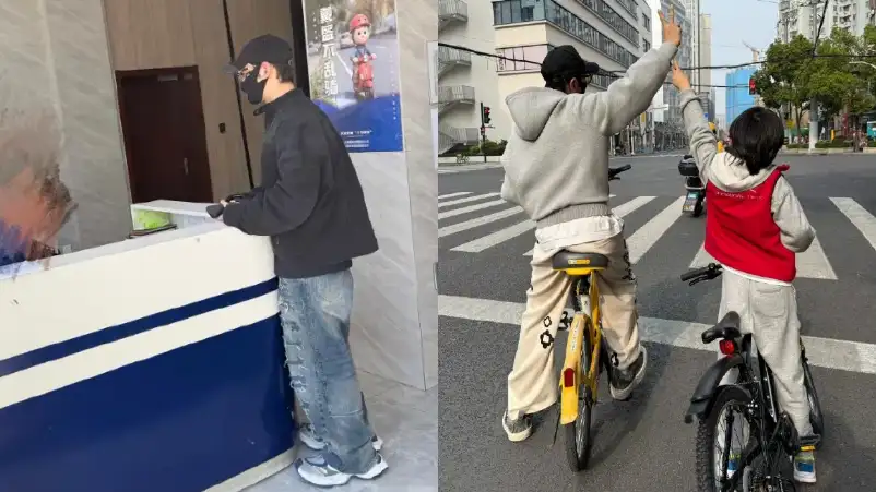 Huang Xiaoming Terekspos Antre Bayar Denda Akibat Langgar Lalu Lintas - Huang Xiaoming Spotted at Traffic Police Office After Cycling Controversy with Son Huang Xiaoming Terekspos Antre Bayar Denda Akibat Langgar Lalu Lintas