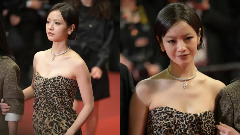 Li Gengxi Tampil Mencuri Perhatian di Cannes 2026 dengan Gaun Leopard