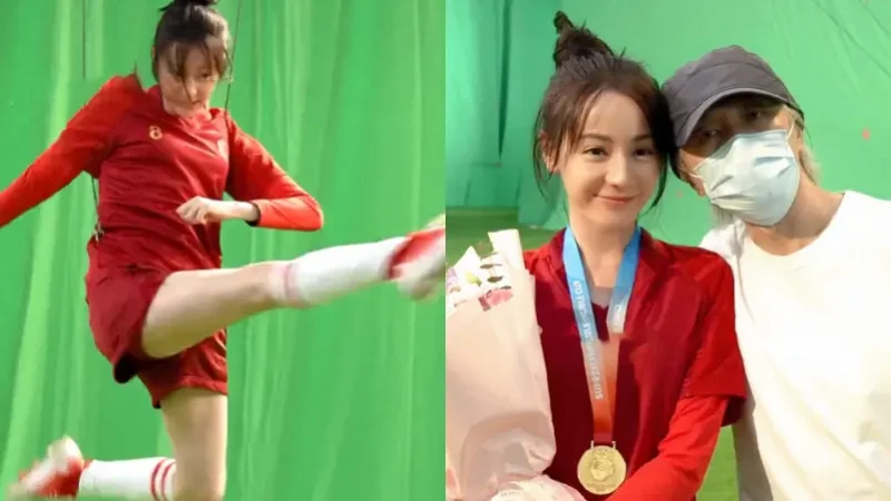 Dilraba Dilmurat Underwent Intensive Training for Kung Fu Soccer